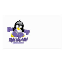 Alzheimers Fighting Penguin Business Card Templates