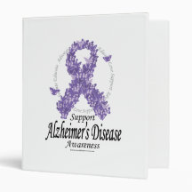 Alzheimers Ribbon of Butterflies Binders