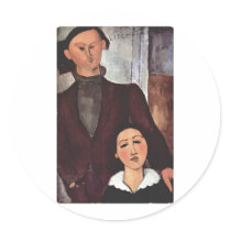 Amadeo Modigliani - Lipchitz and wife 1917 in oil