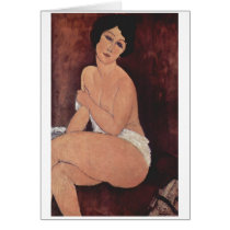 Amadeo Modigliani - Sitzender Akt auf in Sofa 1917