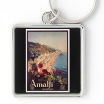 Amalfi, Italy  Vintage Travel Poster Key Chains