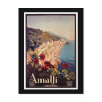 Amalfi, Italy  Vintage Travel Poster Post Cards