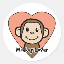 Amant de singe autocollants