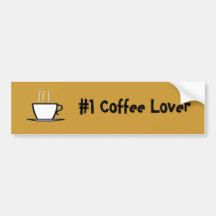 Amant du café #1 autocollants pour voiture
