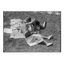 Amants au déjeuner cartes postales