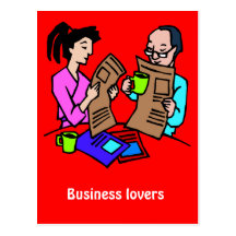 Amants d'affaires carte postale