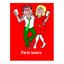 Amants de partie cartes postales