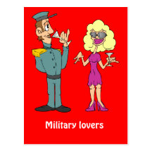 Amants militaires cartes postales