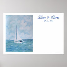 Amants sur un voilier - signature d'invité posters