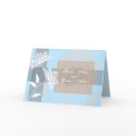 Amaranth Floral Wedding Invitation :: Blue cards