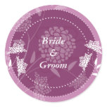 Amaranth Floral Wedding Sticker :: Pink