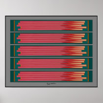 Amaranth Tango on Turquoise Poster