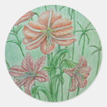 Amaryllis flower stickers