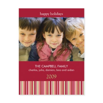 Amaryllis Stripes :: Christmas Photo Postcard by CSKidsOccasions
