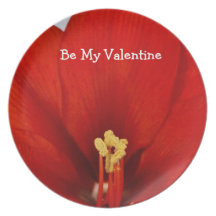 Amaryllis Valentine Dinner Plates