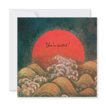 AMATERASU , SUN GODDESS ,red black brown Personalized Announcements