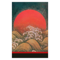 AMATERASU , SUN GODDESS Red Black Brown Customized Stationery