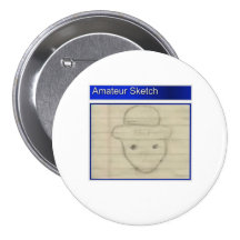 Amateur Leprechaun Sketch Pinback Buttons