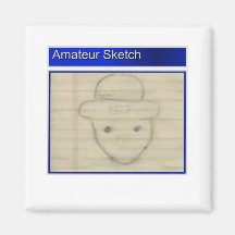 Amateur Leprechaun Sketch Refrigerator Magnet