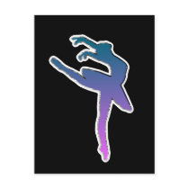 Amazing Ballerina Graphic Post Card