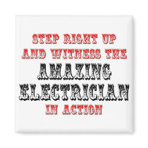 Amazing Electrician In Action Fridge Magnets