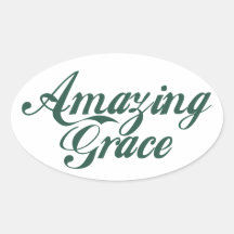 Amazing Grace Oval Stickers
