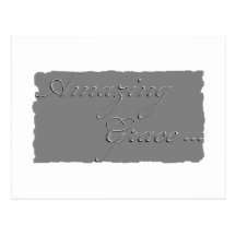 Amazing Grace postcard plaque