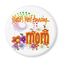 Amazing Mom Floral magnets
