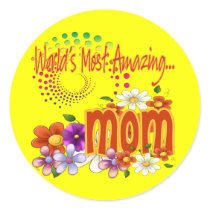 Amazing Mom Floral stickers