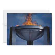 Amazing olympic flame custom invitation