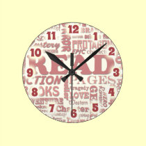 Amazing Reader Sayings wall clocks