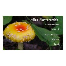 Amazing Yellow Mushroom Business Card Template