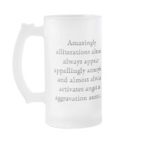 Amazingly alliterations almost always appear appal coffee mugs