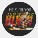 Amazingly Cool Spinning Cyclists Cyling gift Round Sticker