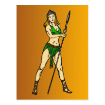 Amazon Women Queen Post Cards