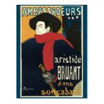 Ambassadeurs: Artistide Bruant by Toulouse Lautrec Postcards