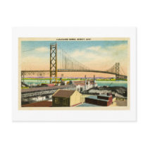 Ambassador Bridge Detroit, Michigan Vintage Postcards