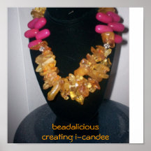 amber and pink candy jade necklace.jpg, beadali... poster