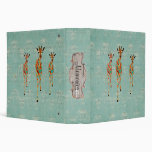 Amber & Azure Giraffes Album Vinyl Binder