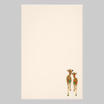 Amber & Azure Giraffes Stationery stationery