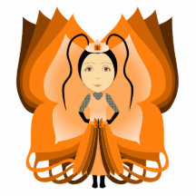 Amber Butterfly Princess Acrylic Cut Out