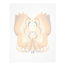 Amber Butterfly Princess Custom Letterhead