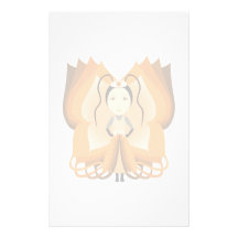 Amber Butterfly Princess Customized Stationery