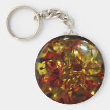 Amber Fossil Keychain