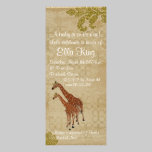 Amber Giraffes Baby Invitation invitations