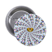 Amber Heart Spiral Pin