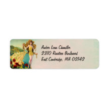Amber in Gold and Teal - Address Labels