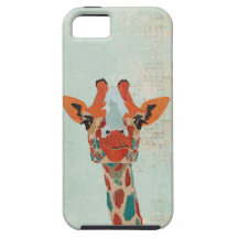 Amber Peeking Giraffe  Blue  iPhone Case iPhone 5 Case