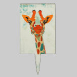 Amber Peeking Giraffe Cake Topper cake picks