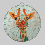 Amber Peeking Giraffe Dartboard dartboards